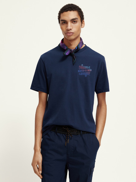 Scotch & Soda Tmavomodrá pánska košeľa Scotch & Soda