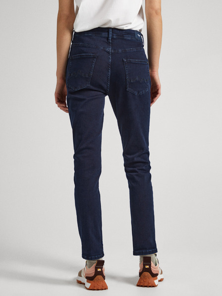 Pepe Jeans Tmavomodré dámske džínsy rovného strihu Pepe Jeans Violet