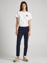 Pepe Jeans Tmavomodré dámske džínsy rovného strihu Pepe Jeans Violet