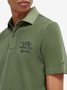 Scotch & Soda Zelená pánska polokošeľa Scotch & Soda Garment Dye