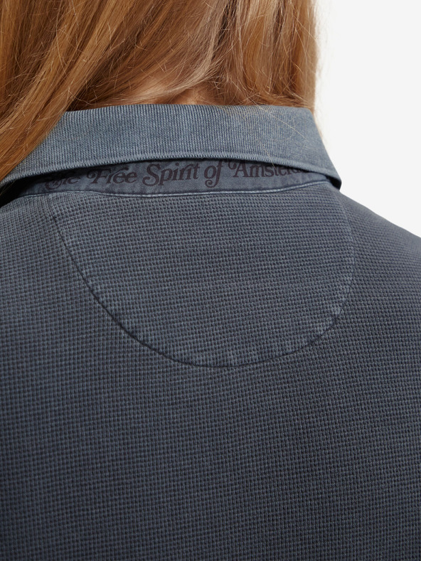 Scotch & Soda Tmavomodrá pánska polokošeľa Scotch & Soda Garment Dye