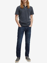 Scotch & Soda Tmavomodrá pánska polokošeľa Scotch & Soda Garment Dye