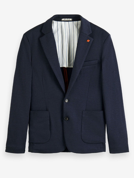 Scotch & Soda Tmavomodré pánske vlnené sako Scotch & Soda Unconstructed