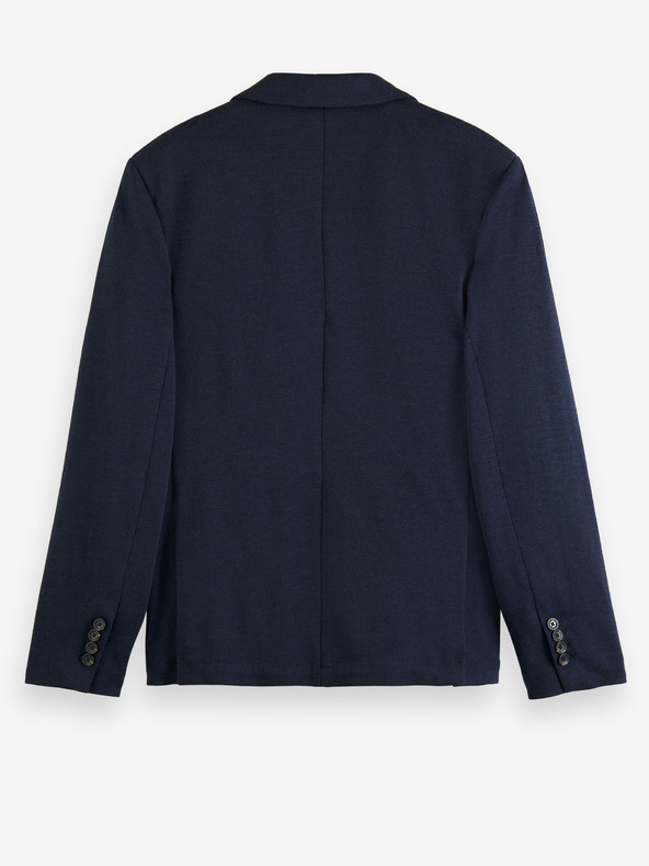 Scotch & Soda Tmavomodré pánske vlnené sako Scotch & Soda Unconstructed