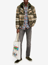 Scotch & Soda Zeleno-béžová pánska košeľa zo zmesi vlny Scotch & Soda Teddy