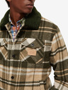 Scotch & Soda Zeleno-béžová pánska košeľa zo zmesi vlny Scotch & Soda Teddy