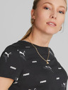 Puma Čierne dámske tričko so vzorom Puma Logo Power