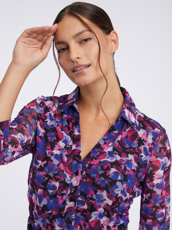 Orsay Fialová dámska kvetovaná blúzka ORSAY