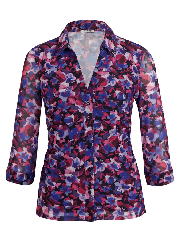 Orsay Fialová dámska kvetovaná blúzka ORSAY