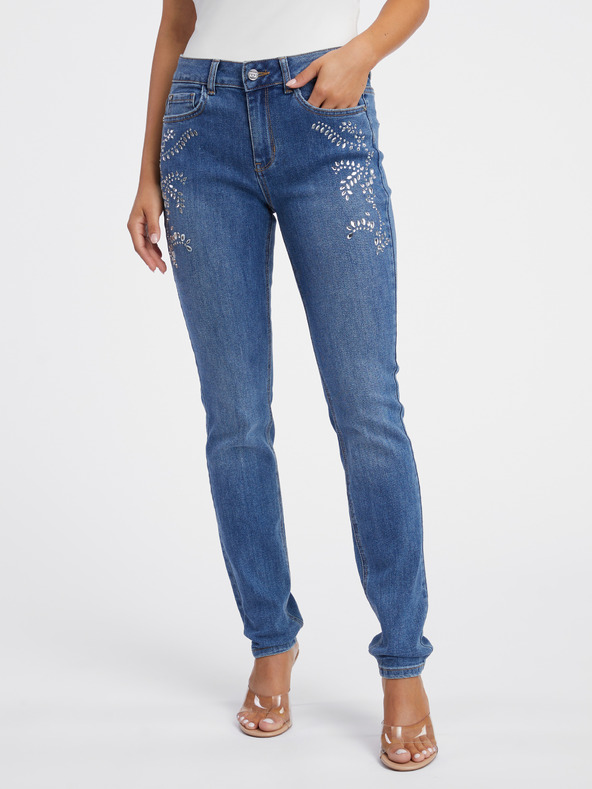 Orsay Modré dámske slim fit džínsy ORSAY