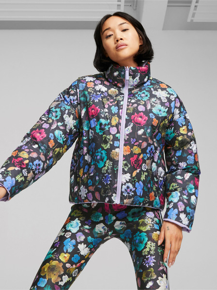 Puma Fialovo-čierna dámska obojstranná bunda Puma x Liberty