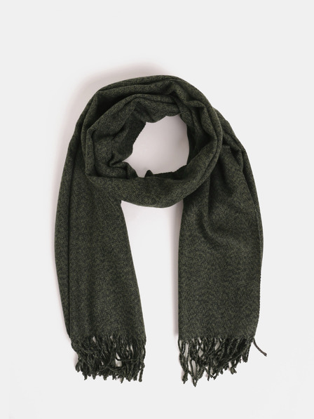 Jack & Jones Tmavozelená žíhaná šatka Jack & Jones Solid