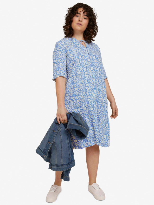 Tom Tailor Tom Tailor Modré kvetinové šaty