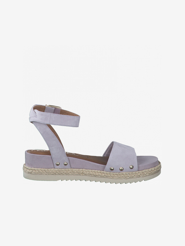 Tamaris Svetlo fialové dámske kožené sandále Tamaris