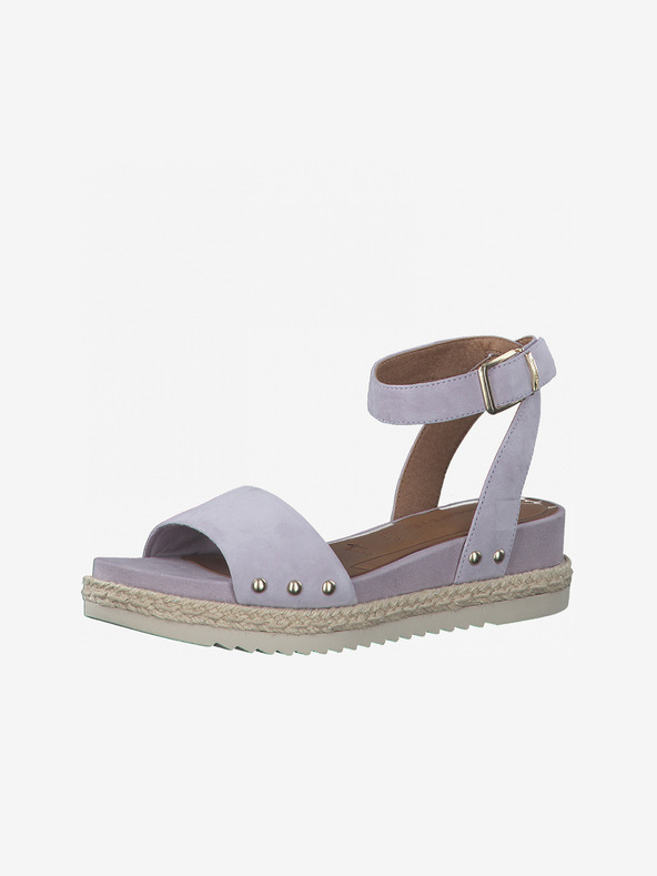 Tamaris Svetlo fialové dámske kožené sandále Tamaris