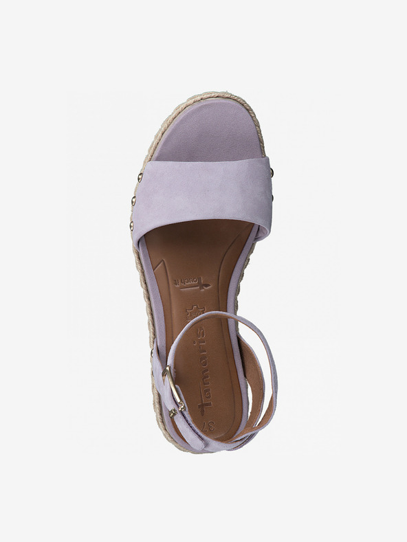 Tamaris Svetlo fialové dámske kožené sandále Tamaris