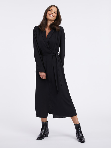 AWARE by VERO MODA Čierne dámske maxi šaty AWARE by VERO MODA Giselle