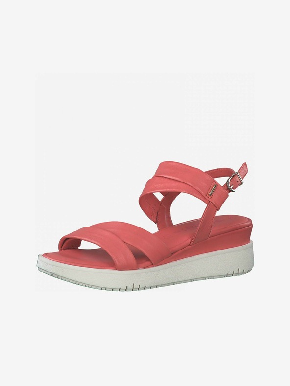 Tamaris Koralové dámske kožené sandále Tamaris