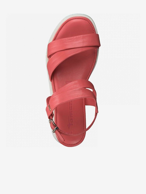 Tamaris Koralové dámske kožené sandále Tamaris