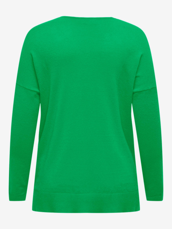 ONLY CARMAKOMA Zelený dámsky ľahký sveter ONLY CARMAKOMA Ibi