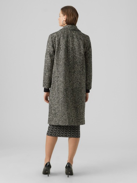 AWARE by VERO MODA Šedo-čierny dámsky vzorovaný kabát AWARE by VERO MODA Gaida