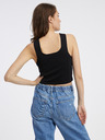 Noisy May Čierny dámsky pletený crop top zo zmesi vlny Noisy May Haisley