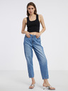Noisy May Čierny dámsky pletený crop top zo zmesi vlny Noisy May Haisley