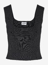 Noisy May Čierny dámsky pletený crop top zo zmesi vlny Noisy May Haisley