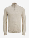 Jack & Jones Béžový pánsky sveter Jack & Jones Emil