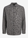 Jack & Jones Čierna pánska kockovaná košeľa Jack & Jones Gracia