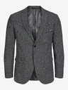 Jack & Jones Šedé pánske sako Jack & Jones Franco z vlnenej zmesi