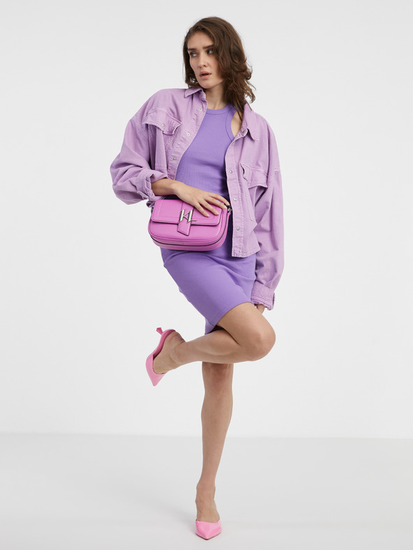 Noisy May Fialové dámske základné šaty Noisy May Maya