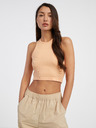 ONLY Oranžový dámsky crop top tielko ONLY Belia
