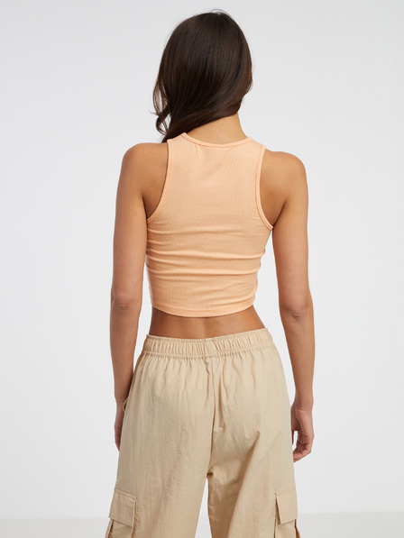 ONLY Oranžový dámsky crop top tielko ONLY Belia