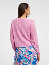 Jacqueline de Yong Ružový dámsky vzorovaný sveter JDY Judith