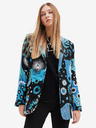Desigual Modrý dámsky vzorovaný kabát Desigual Sissy