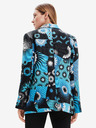 Desigual Modrý dámsky vzorovaný kabát Desigual Sissy
