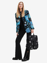 Desigual Modrý dámsky vzorovaný kabát Desigual Sissy