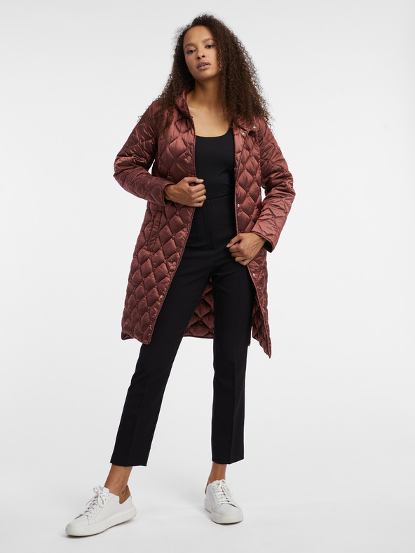 Orsay Hnedý dámsky ľahký prešívaný kabát ORSAY