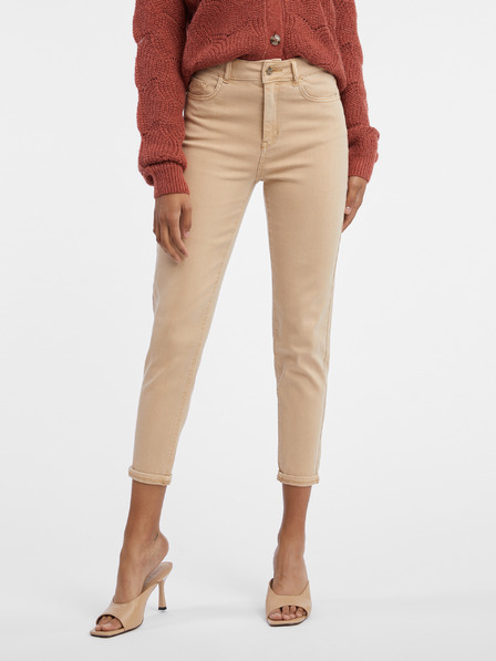 Orsay Béžové dámske skrátené slim fit džínsy ORSAY