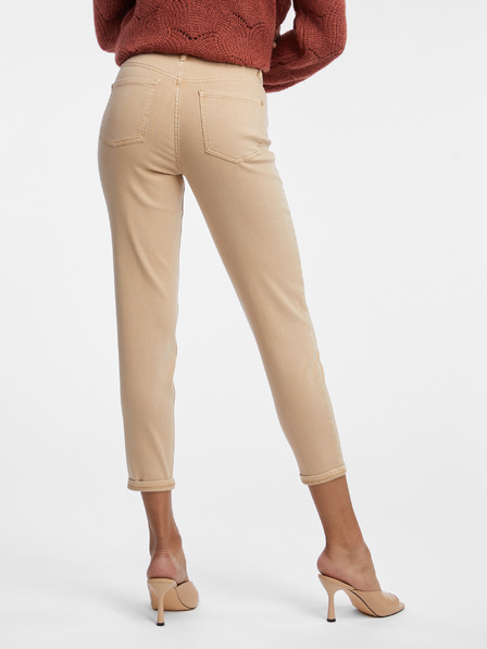 Orsay Béžové dámske skrátené slim fit džínsy ORSAY