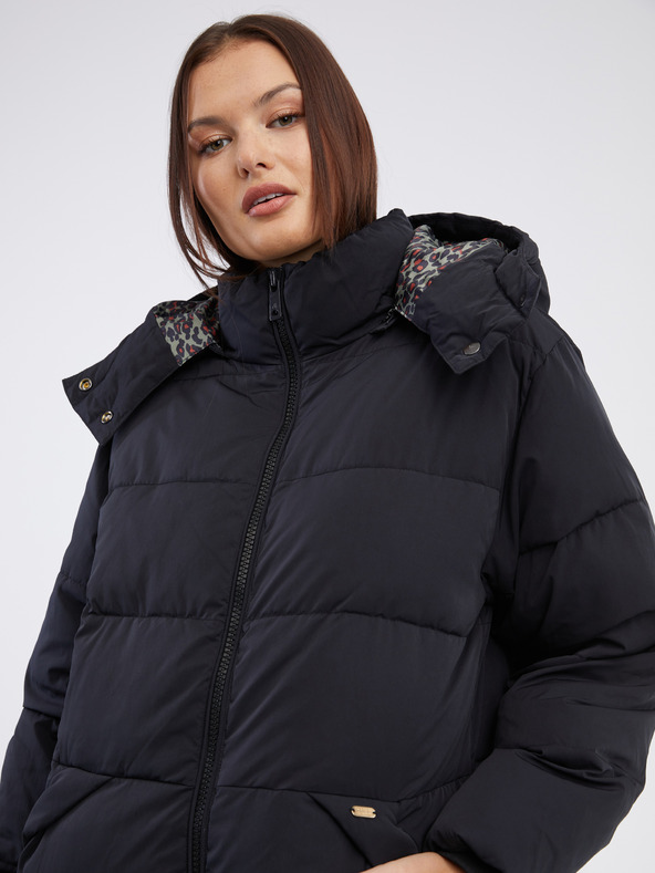 Scotch & Soda Čierny dámsky kabát Scotch & Soda