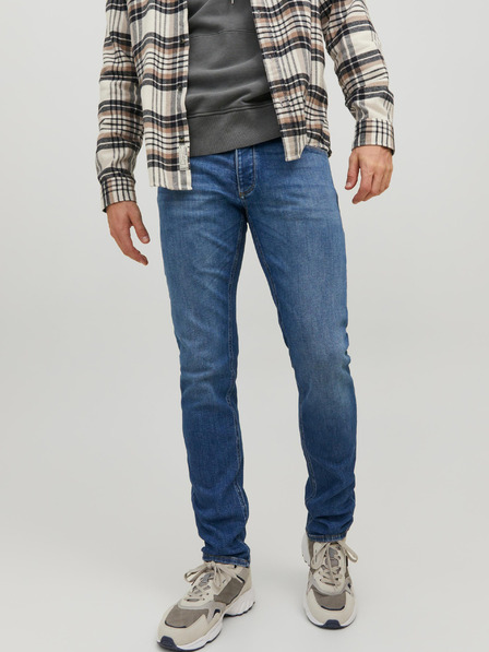 Jack & Jones Modré pánske úzke džínsy Jack & Jones Liam