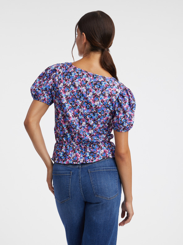 Orsay Fialový dámsky kvetovaný top ORSAY