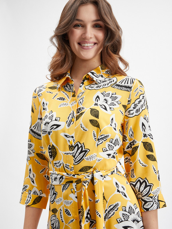 Orsay Žlté dámske kvetinové šaty ORSAY