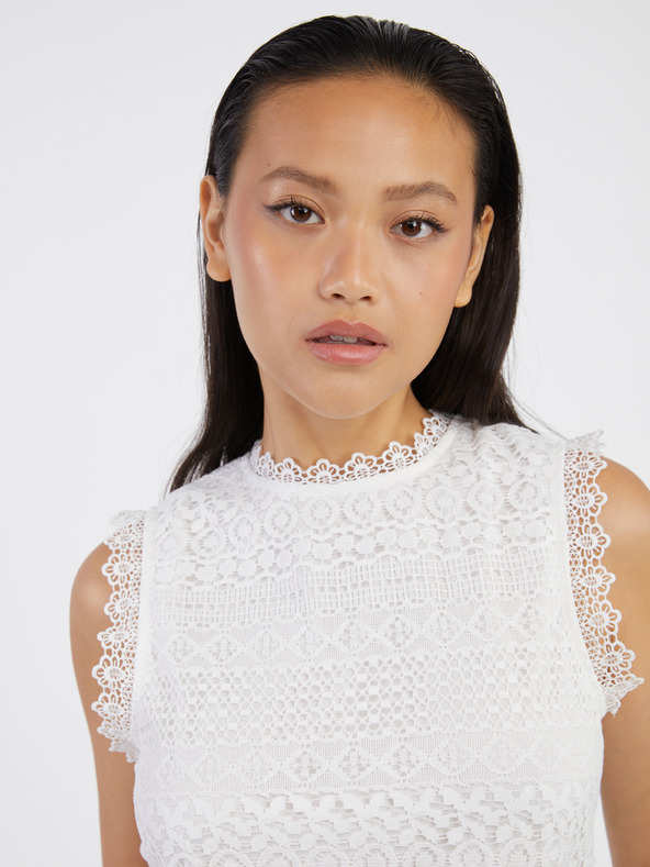 ONLY Biely dámsky top s čipkou ONLY Evie