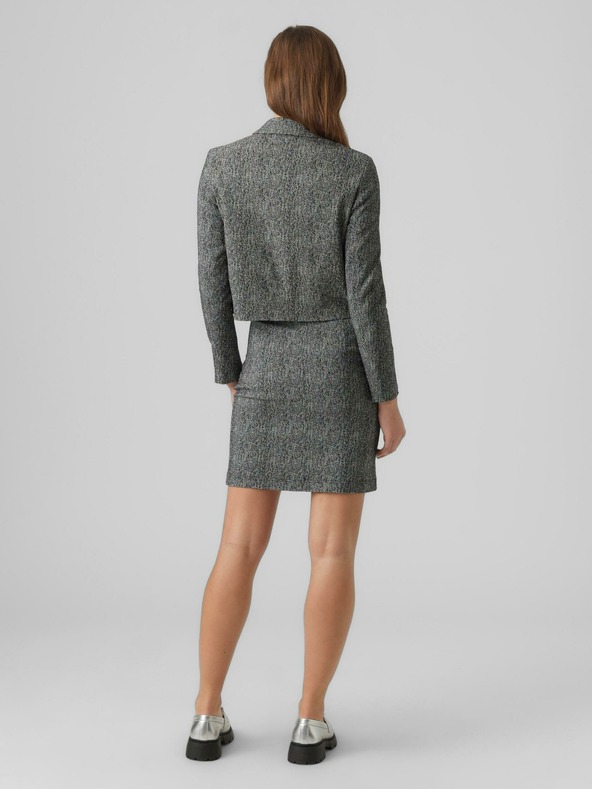 AWARE by VERO MODA Dámska šedá vzorovaná bunda AWARE by VERO MODA Gracelynn