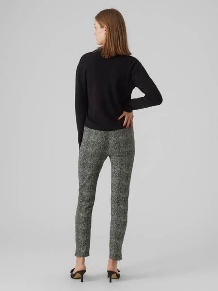 AWARE by VERO MODA Šedé dámske vzorované nohavice AWARE by VERO MODA Gracelynn