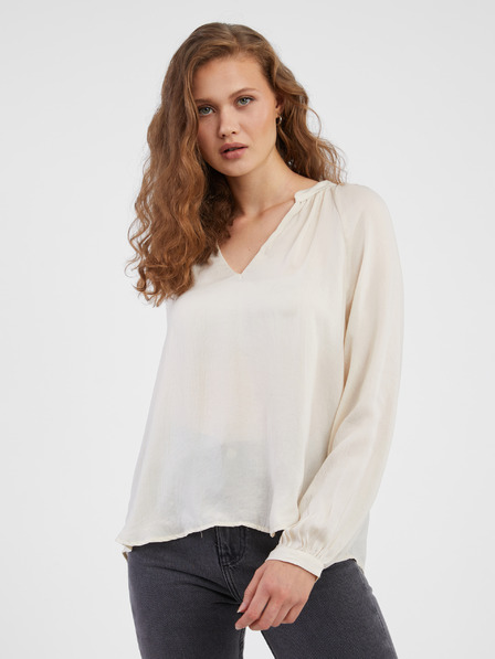 AWARE by VERO MODA Krémová blúzka AWARE by VERO MODA Sunny