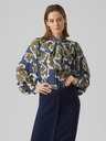AWARE by VERO MODA Dámska zeleno-modrá kvetovaná blúzka AWARE by VERO MODA Grayce